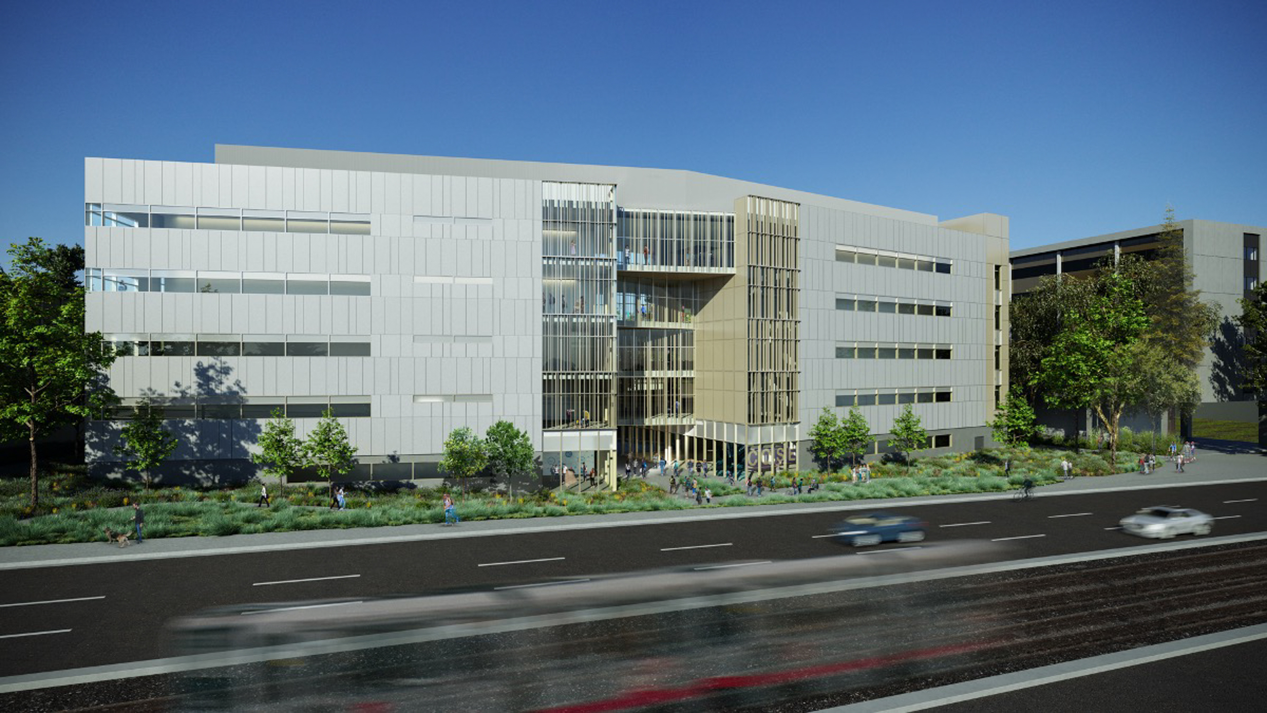 SFSU Science & Engineering Innovation Center establishing view, rendering by SmithGroup