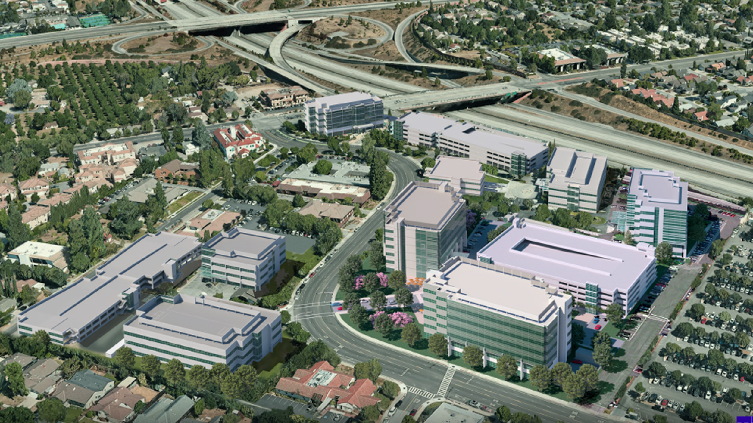 Samaritan Medical Center expansion aerial view, rendering by RBB Architects