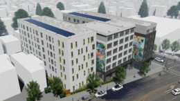 3030 Telegraph Avenue aerial view, rendering by Left Coast Architecture