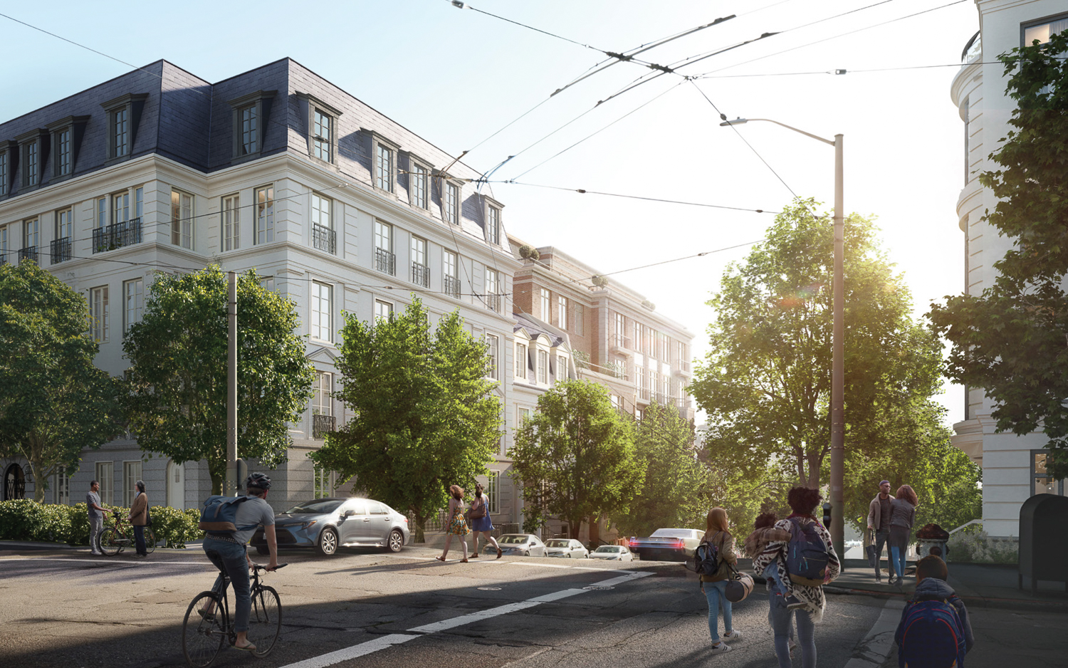 3700 California Street at the intersection of Sacramento Street and Maple Street, rendering by Robert AM Stern Architects