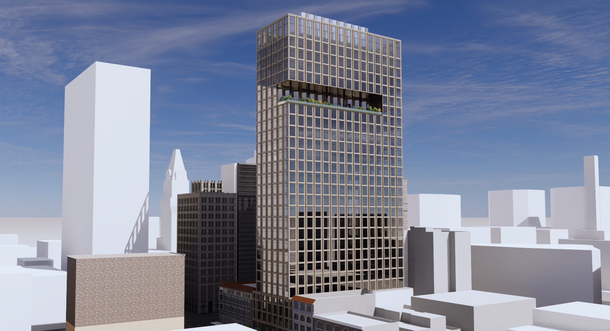 1431 Franklin Street office version, rendering by LARGE Architecture