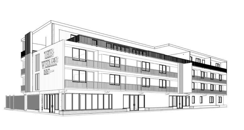 2601 Mason Street ground level, illustration by Stanton Architecture