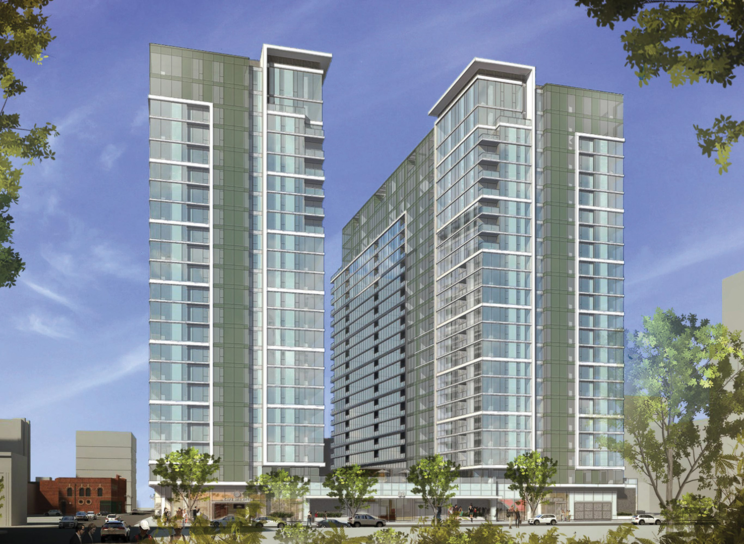 60-70 South Almaden Avenue site view, rendering via Z&L Properties