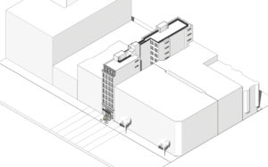 1010V Mission Street aerial view, rendering by SIA Consulting