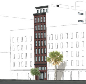 1010V Mission Street pedestrian view, rendering by SIA Consulting