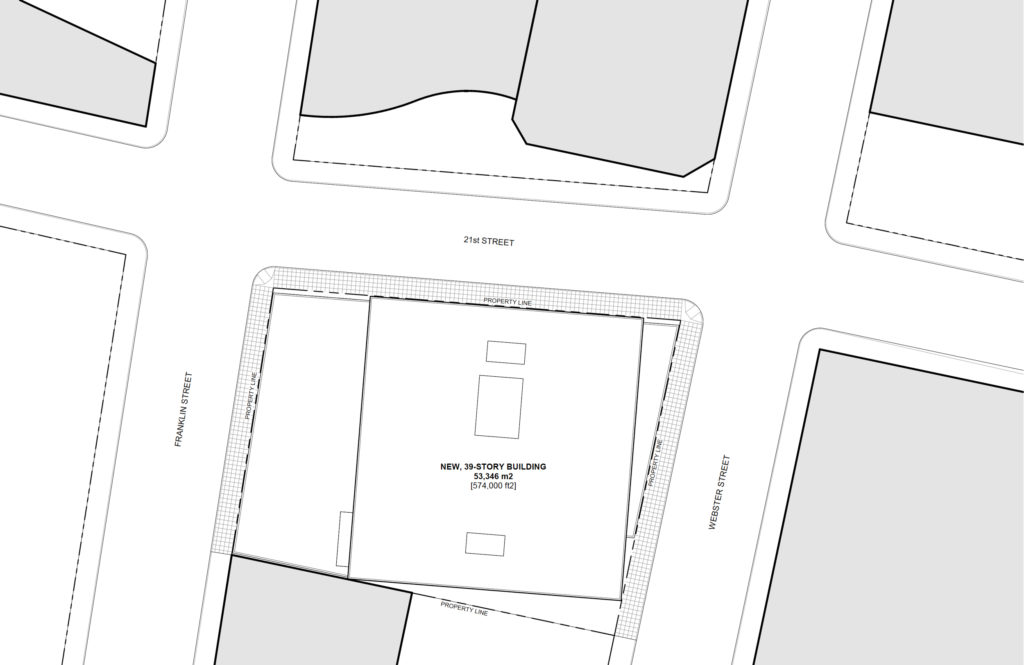 Preliminary Illustrations For 39 Story Tower At 2044 Franklin Street   2044 Franklin Street Site Map Illustration Via VGO2 LLC 1024x665 