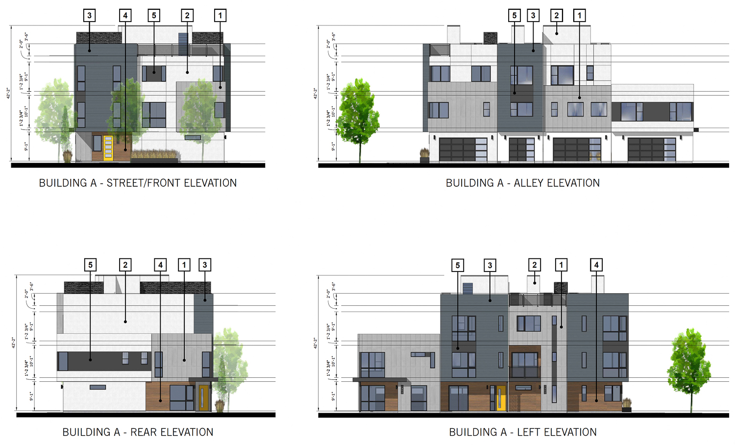 4200 Acacia Avenue Building A elevations, image by Dahlin Group
