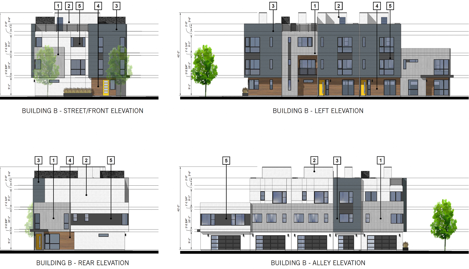 4200 Acacia Avenue Building B elevations, image by Dahlin Group
