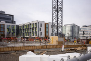 Mission Bay Block 9A ground-level construction, image by Andrew Campbell Nelson