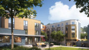 Oak Hill Apartments courtyard, rendering by SVA Architects