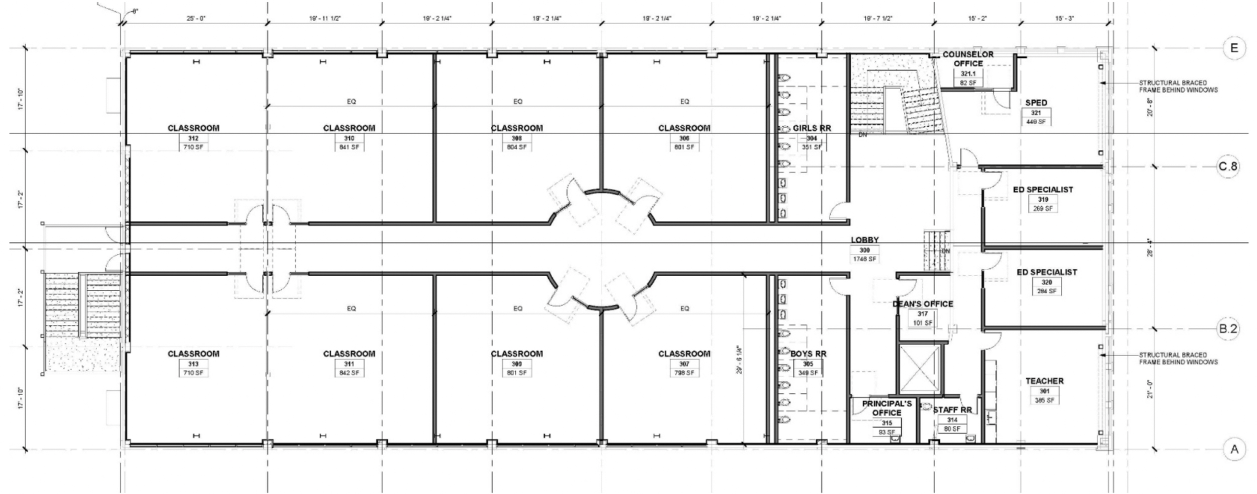 Palace Theater third-level floor plan, image courtesy Maven Commercial