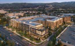Stoneridge Mall residential project aerial view, rendering by KTGY