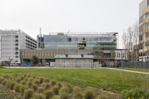 UCSF Block 34 seen over the Bay Front Mariposa Park, image by Andrew Campbell Nelson