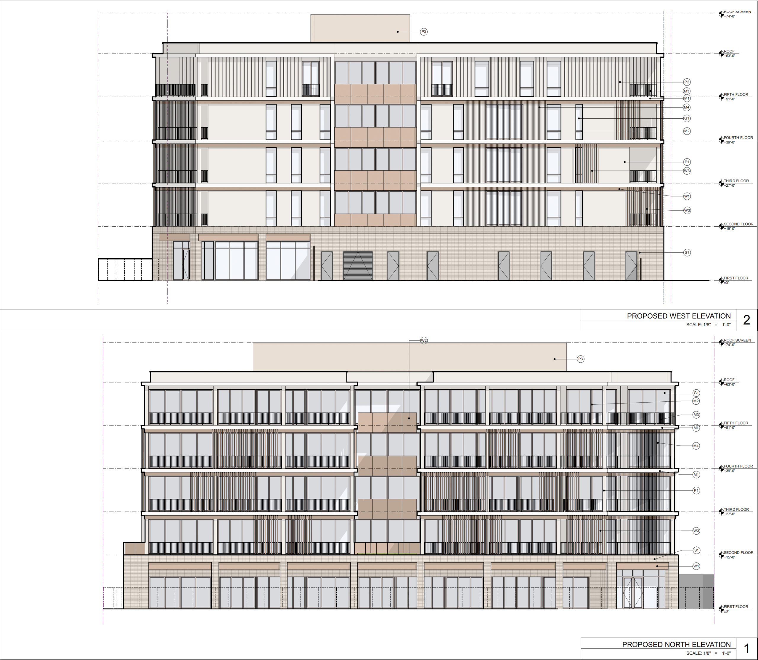 300 Lambert Avenue facade elevation, illustration by Hayes Group Architects