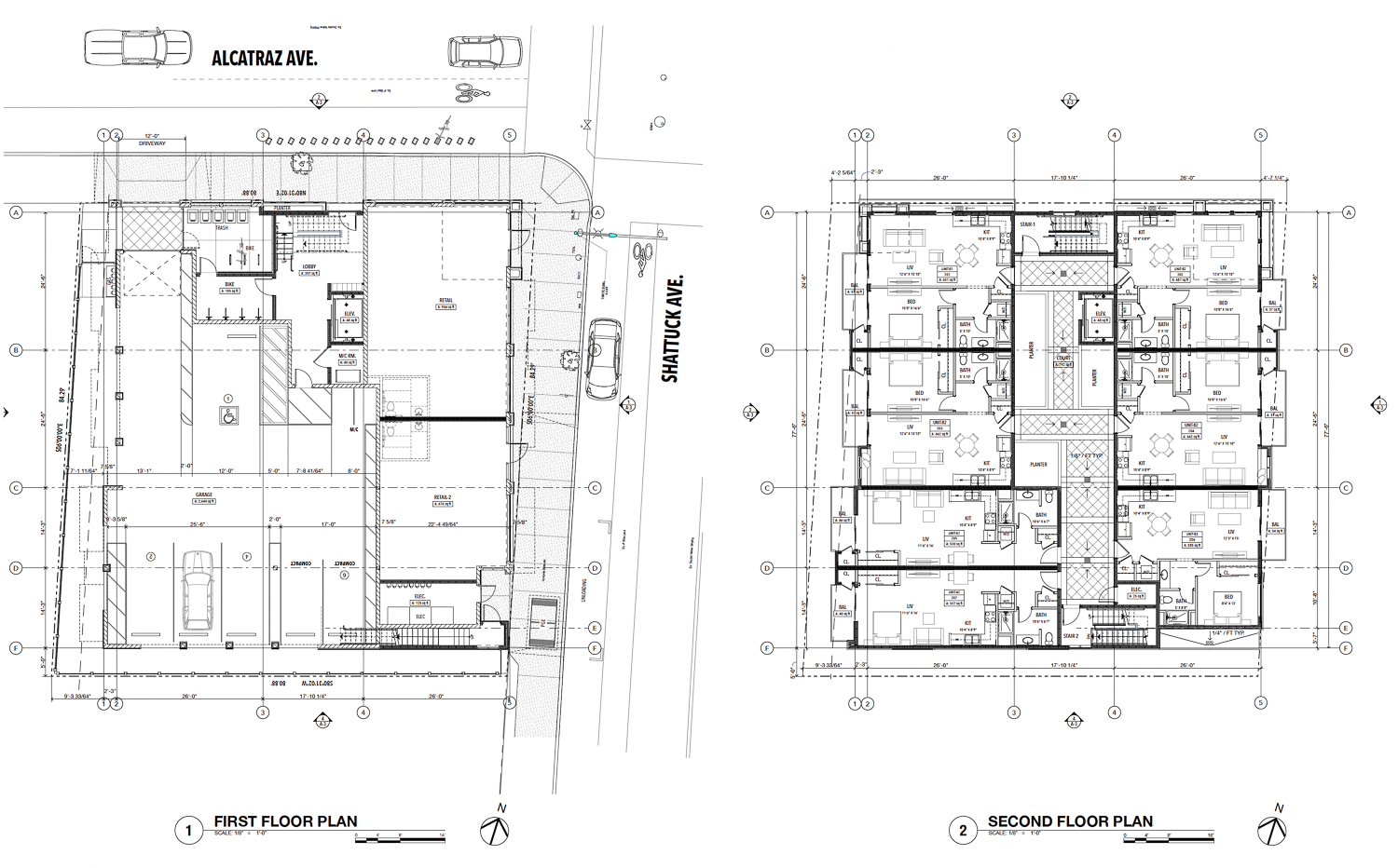 6341 Shattuck Avenue floor plans, illustration by SKL Associates