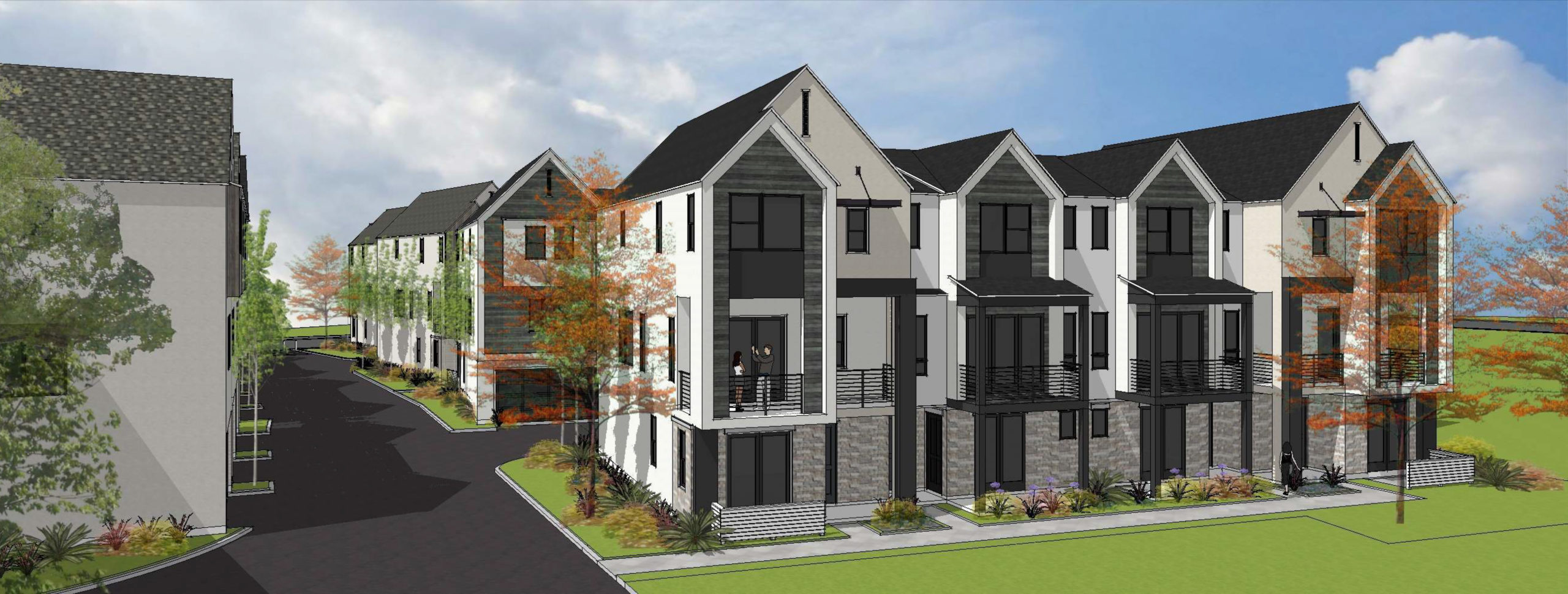 707 Commons Drive side view, rendering by BSB Design