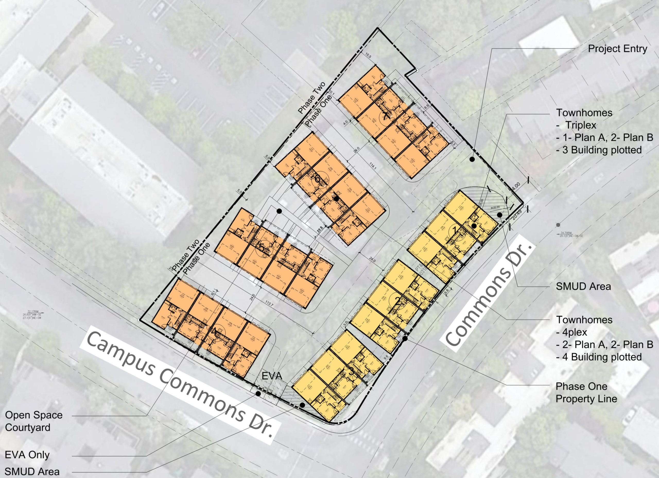 707 Commons Drive, site map by BSB Design