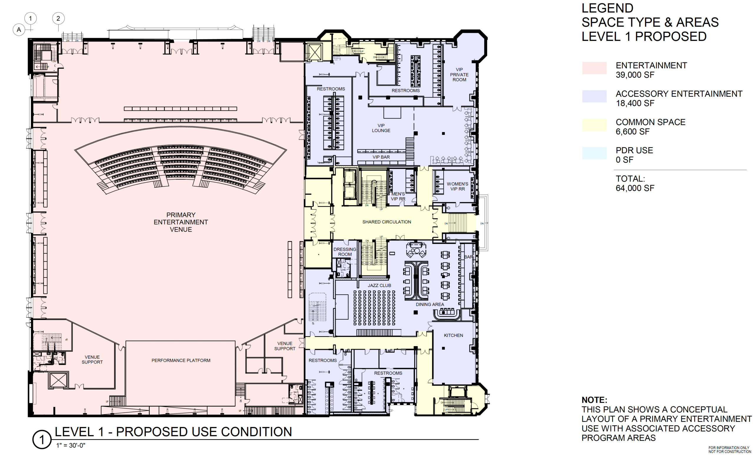The Armory level one floor plan, illustration by TEF Design
