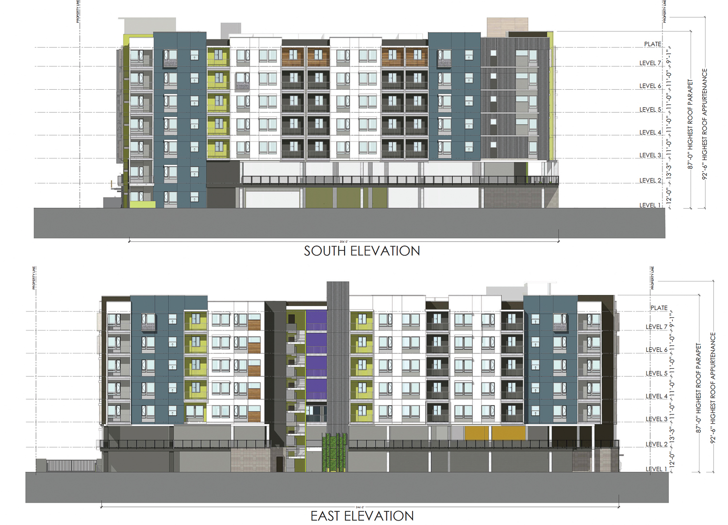 1050 Saint Elizabeth Drive facade elevations, illustration by DNA Design and Architecture