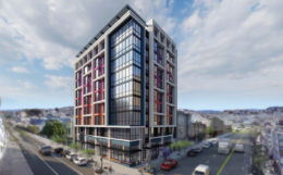401 South Van Ness Avenue establishing view, rendering by Prime Design