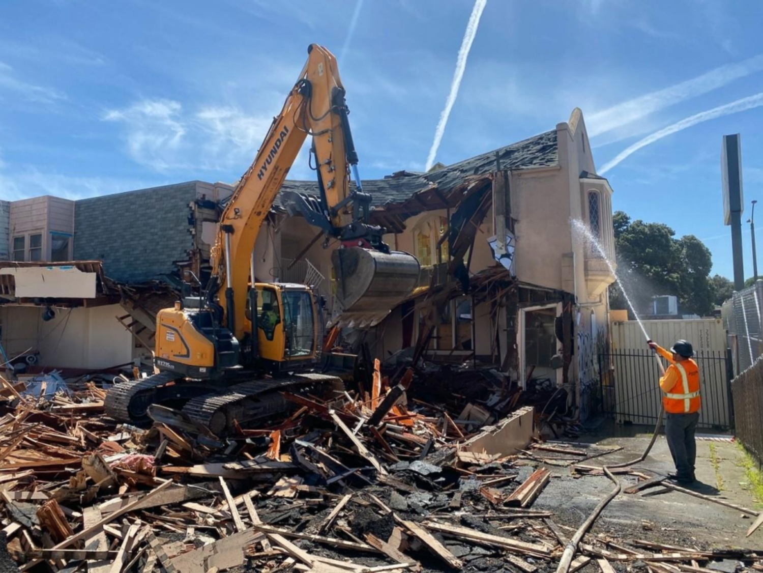 4200 Geary Boulevard demolition underway, image courtesy TNDC