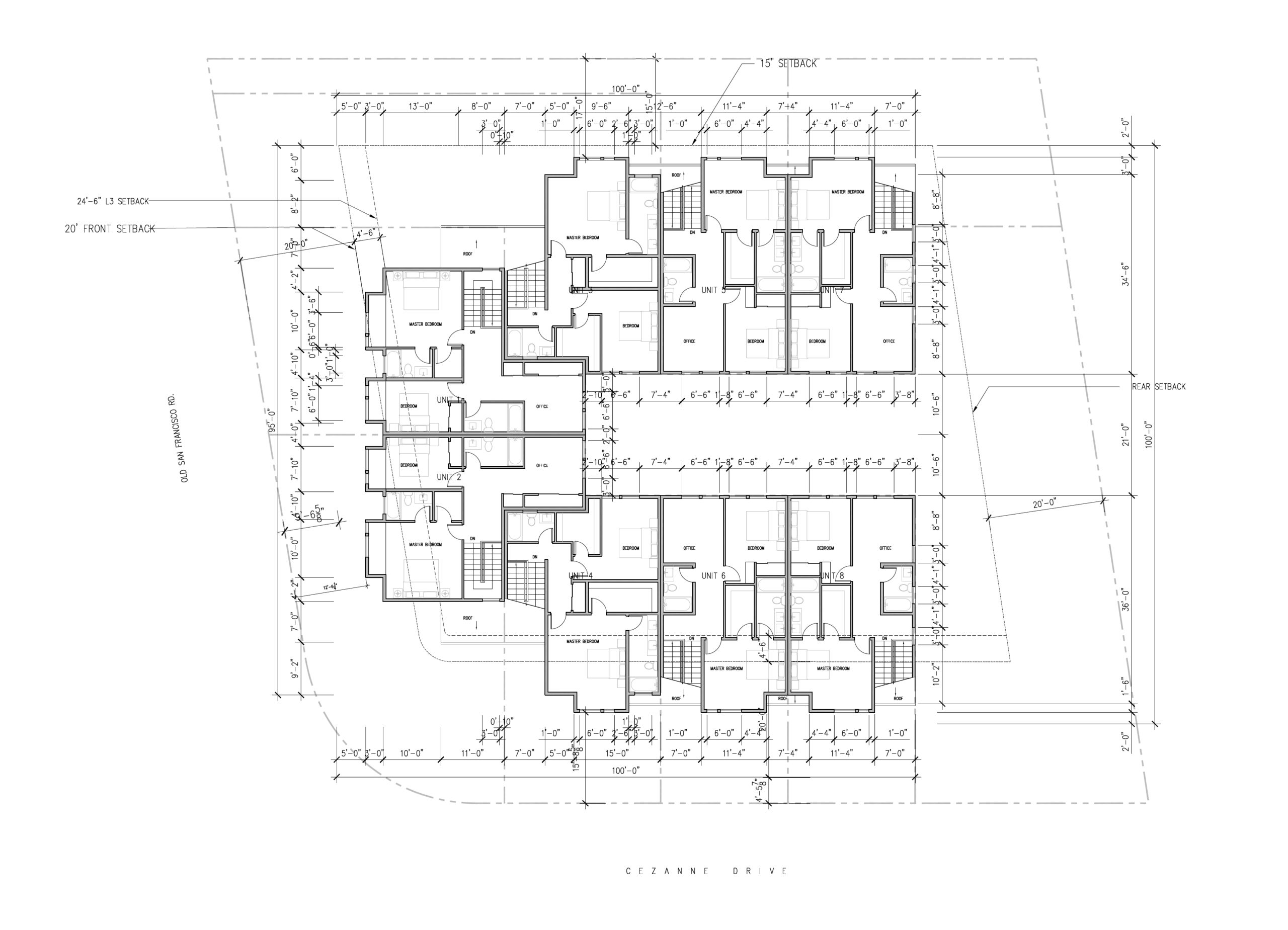 444 Old San Francisco Road third-level floor plans, rendering by ZSD Architects