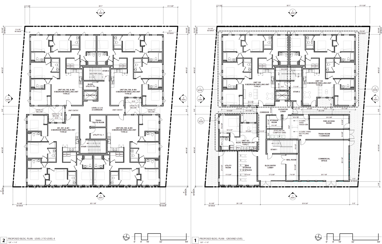1790 University Avenue floor plans, rendering by Baran Studio Architecture