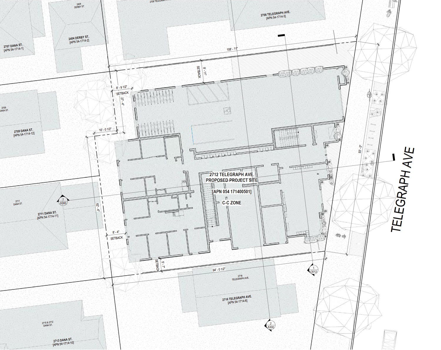 2712 Telegraph Avenue site map, illustration by Studio KDA