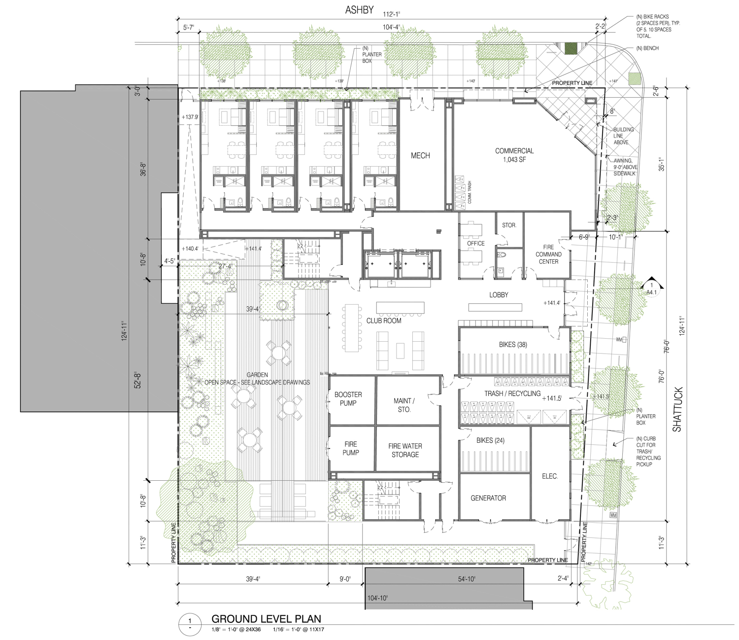 3000 Shattuck Avenue ground-level floor plan, illustration by Trachtenberg Architects