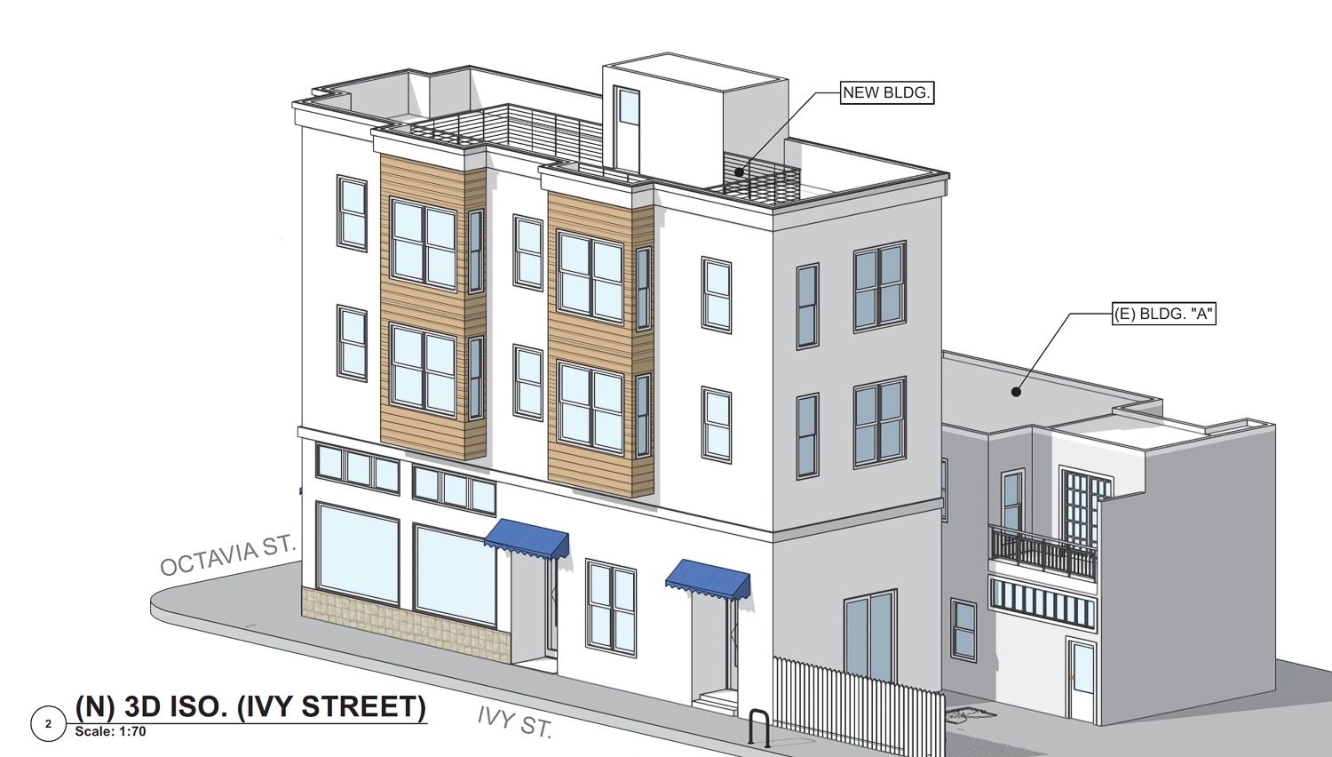 380 Ivy Street rear view, isometric illustration by SIA Consulting
