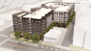 3997 Fabian Way aerial, rendering by TCA Architects