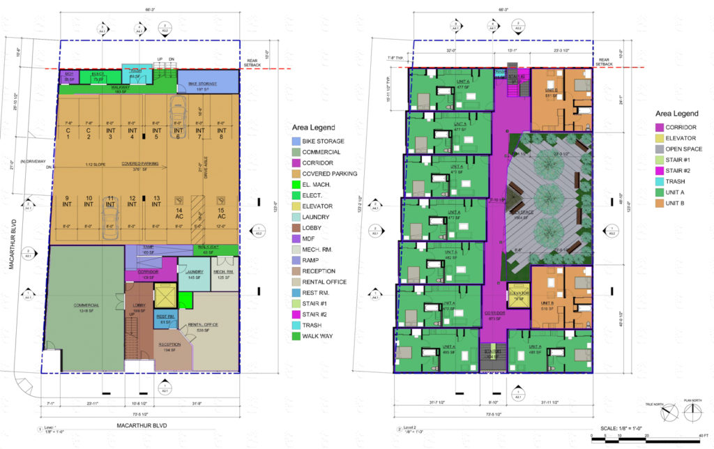 7954 MacArthur Boulevard floor plans, illustration by Kodama Diseno Architects