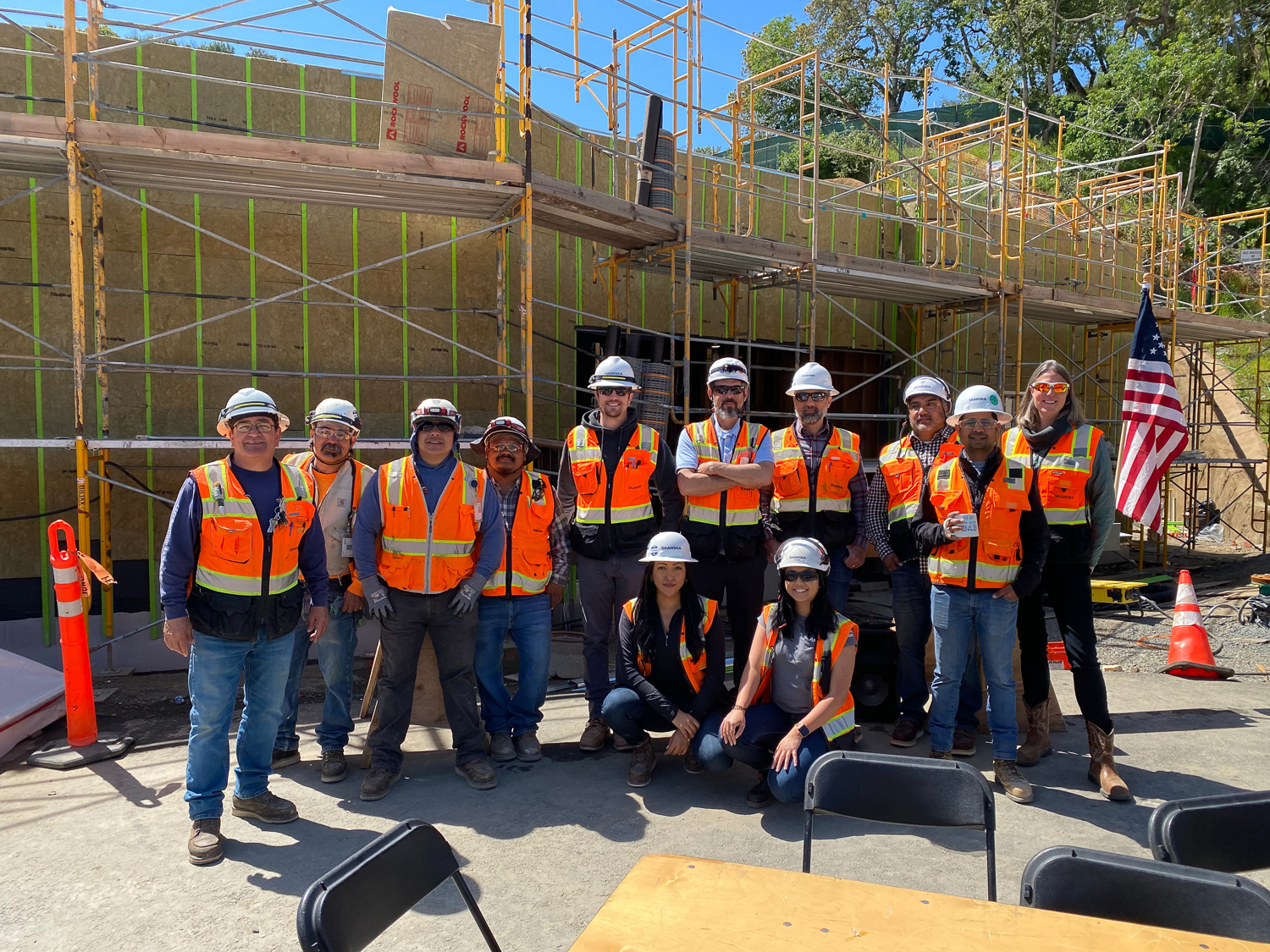 Cordilleras Health Center topping out ceremony, image courtesy Skanska