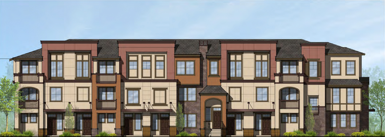 Facchino District townhomes, illustration by KTGY
