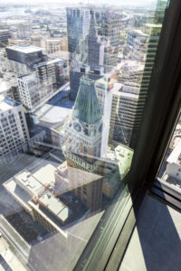 Tribune Tower as seen from Atlas Tower, image by Andrew Campbell Nelson