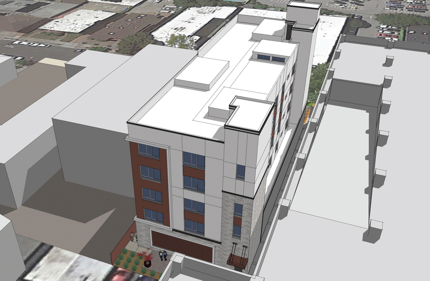 128 Lorton Avenue aerial view, rendering by WHA