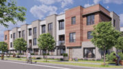 1801 21st Street townhomes pedestrian view, rendering by TCA Architects