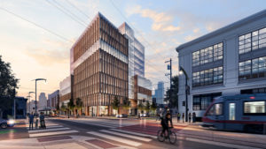 490 Brannan Street pedestrian view, rendering by Perkins&Will