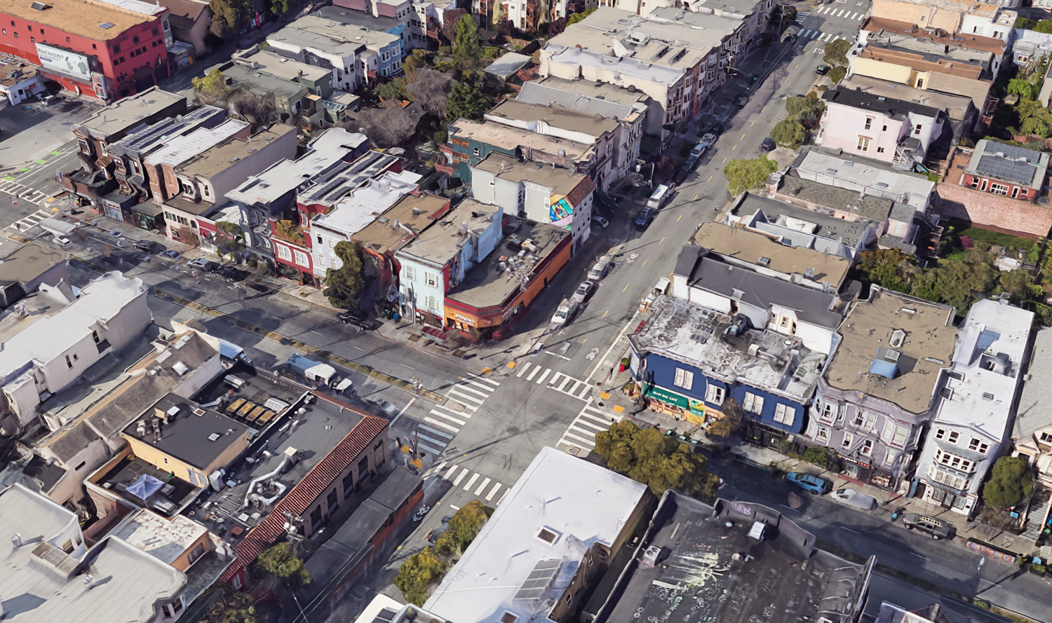 599 Divisadero Street, image via Google Satellite