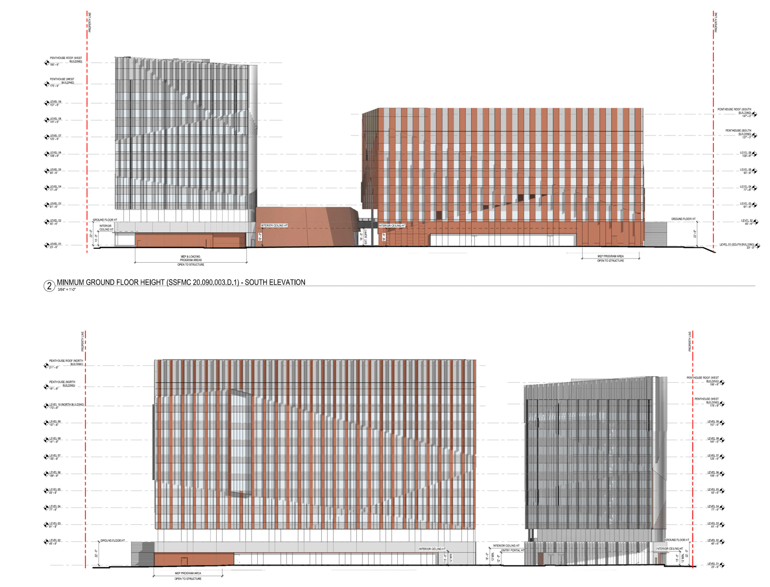 800 Dubuque Avenue facade elevation, illustration by Perkins+Will