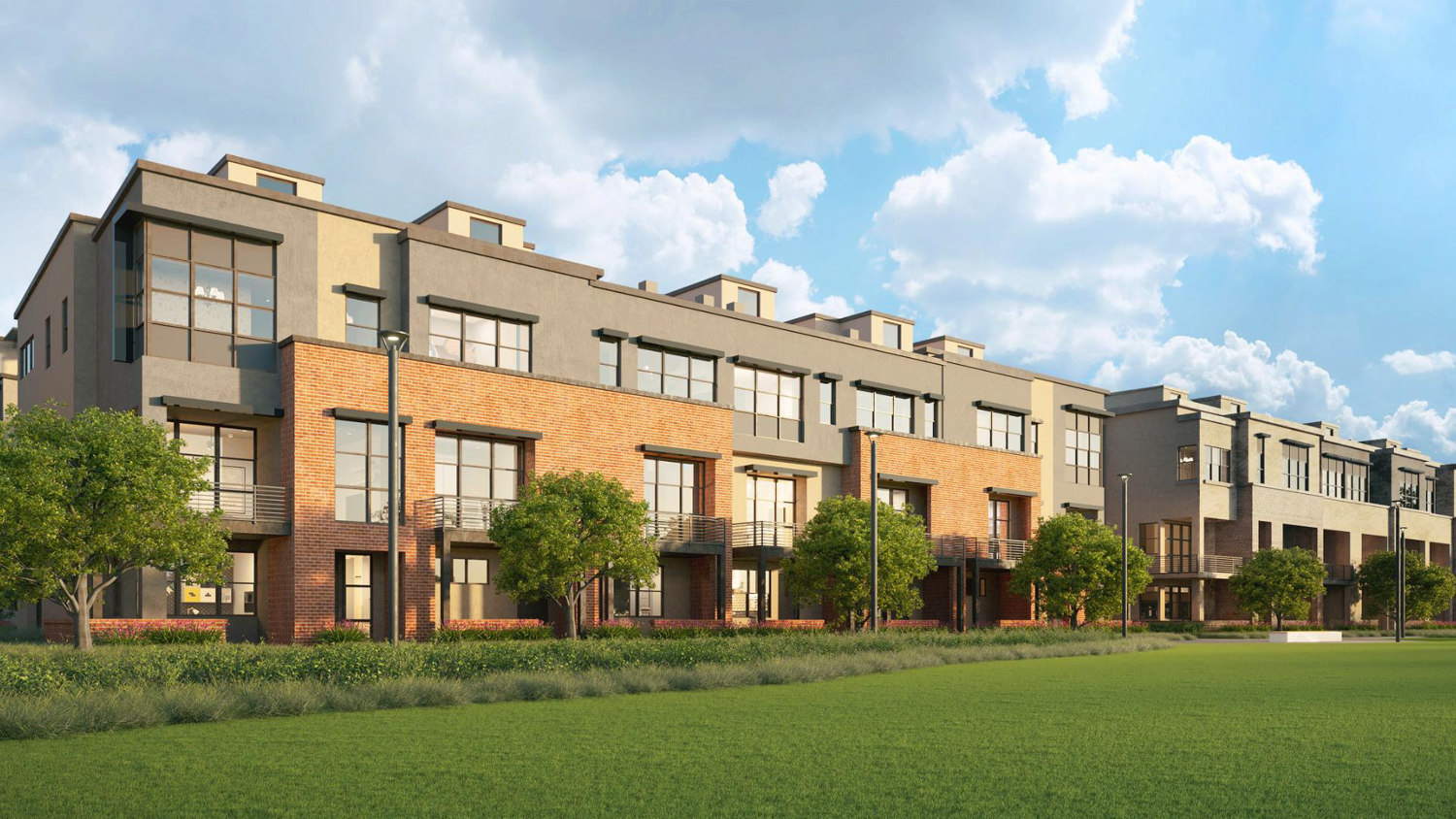 Aster Avenue townhomes, rendering courtesy of the Toll Brothers