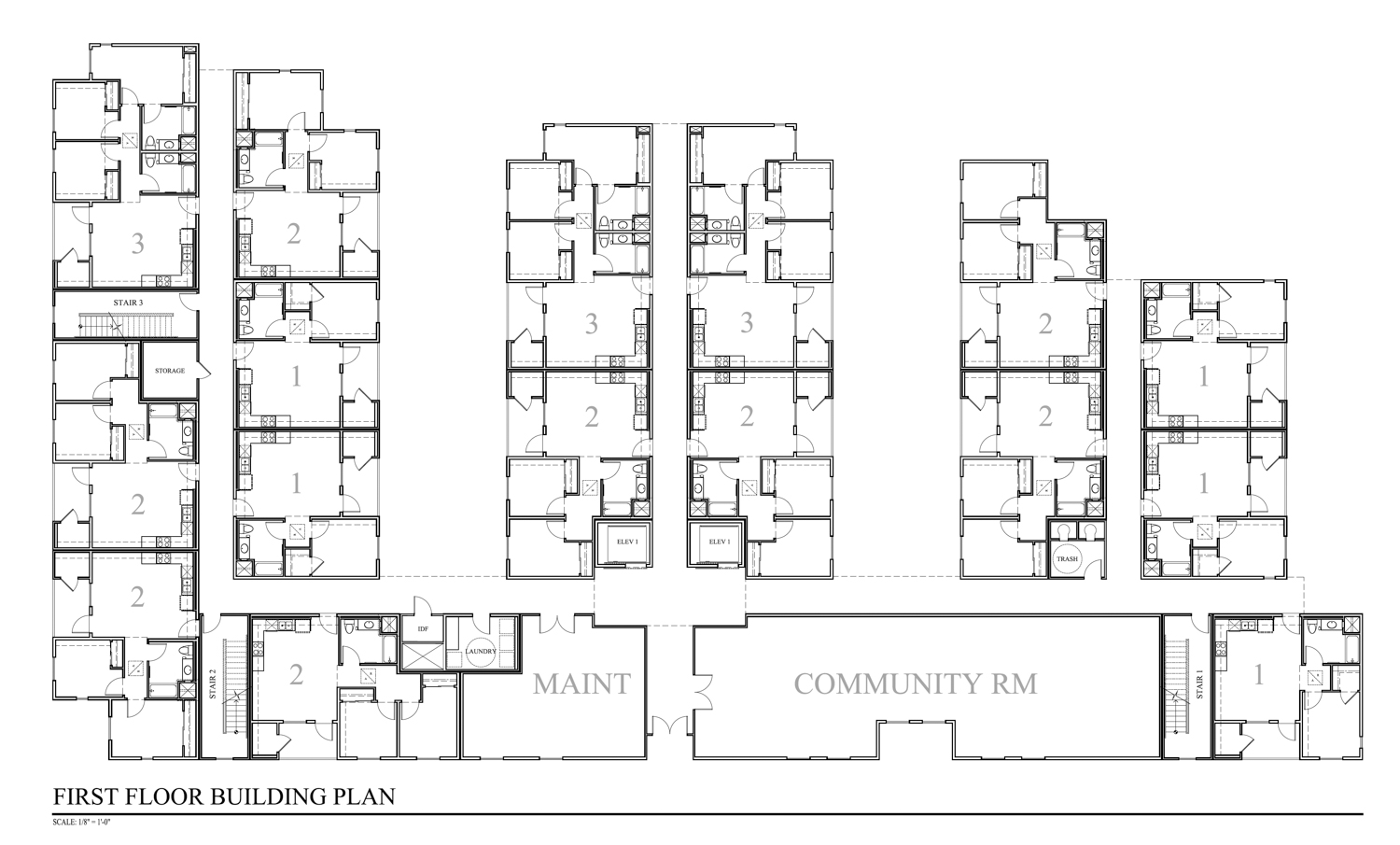 1601 69th Street ground-level floor plan, illustration by McKinley Associates