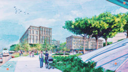 600 East Capitol Expressway pedestrian view, rendering by Mithun