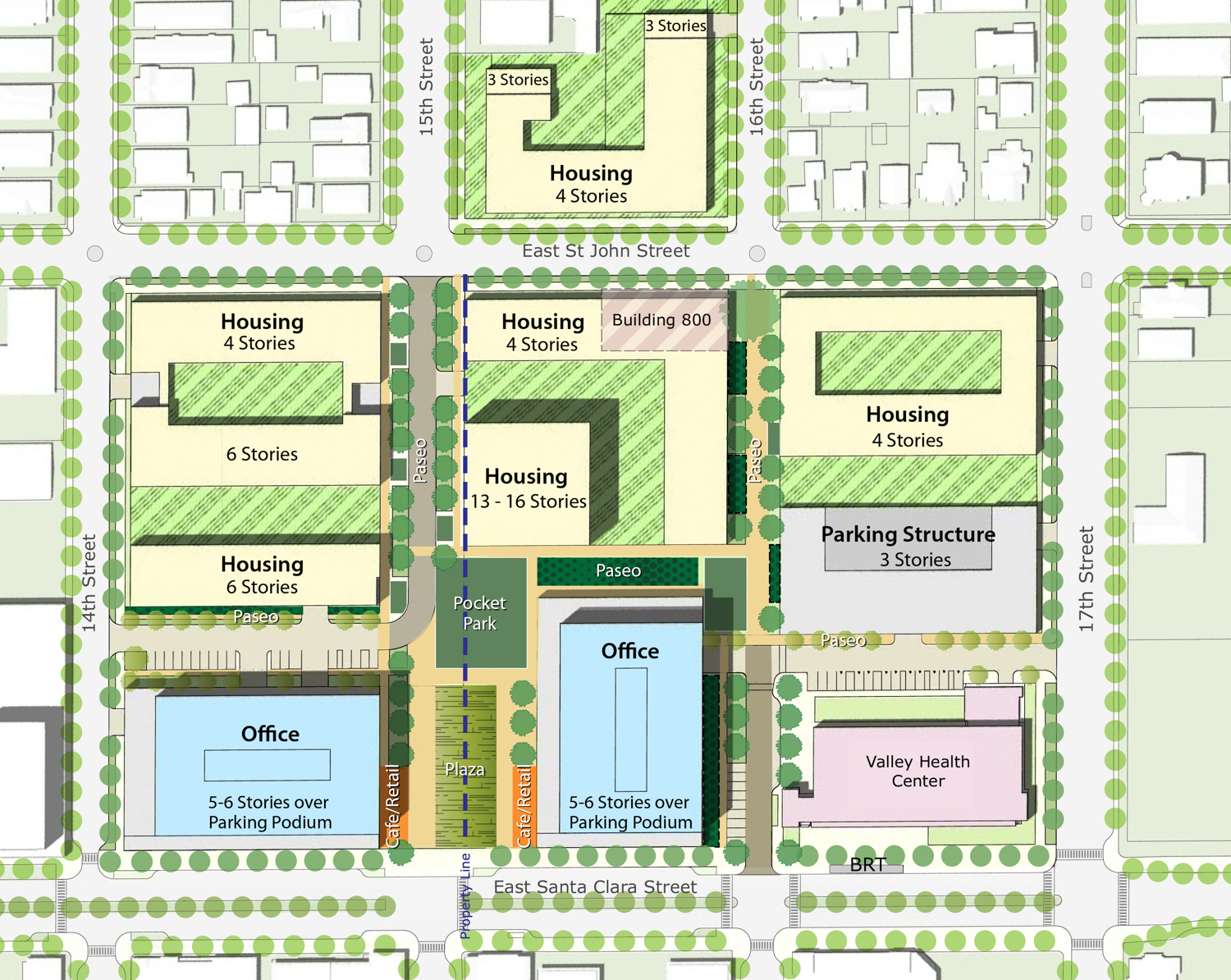 East Santa Clara Street Project master plan, illustration by the County Housing Authority