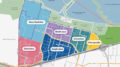 Moffett Park Specific Plan neighborhood names, illustration by City of Sunnyvale