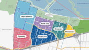 Moffett Park Specific Plan neighborhood names, illustration by City of Sunnyvale