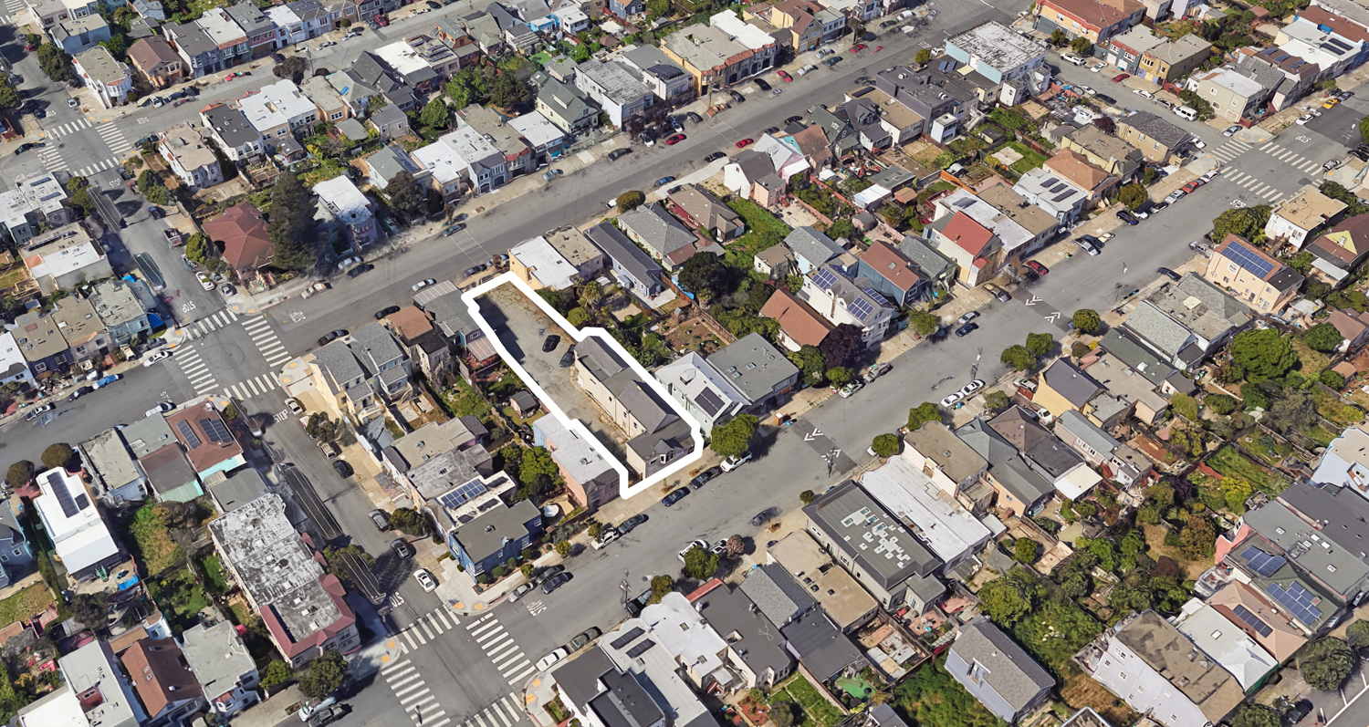 1311 Quesada Avenue, aerial view via Google Satellite