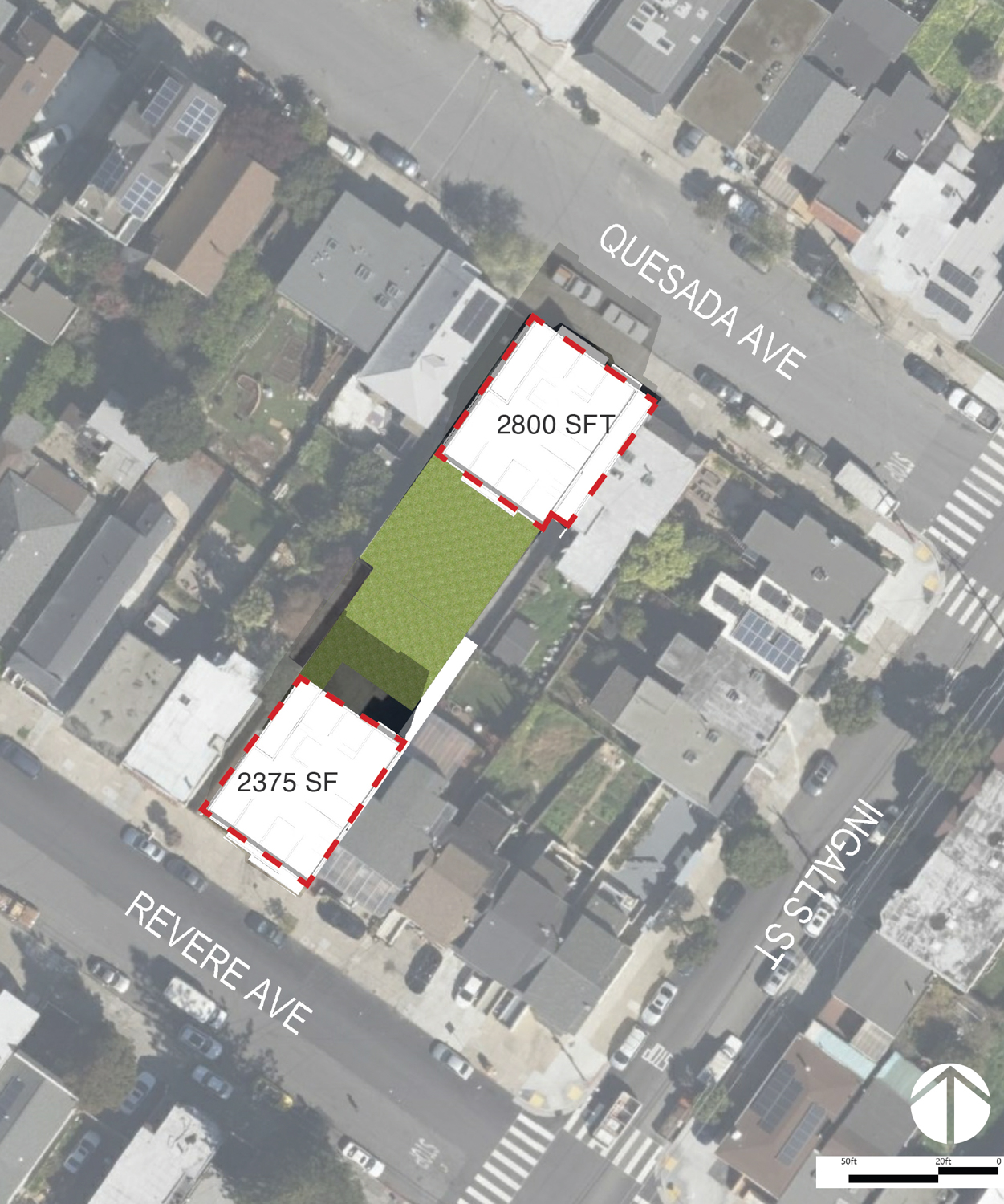 1311 Quesada Avenue site map, illustration by Gelfand Partners Architects
