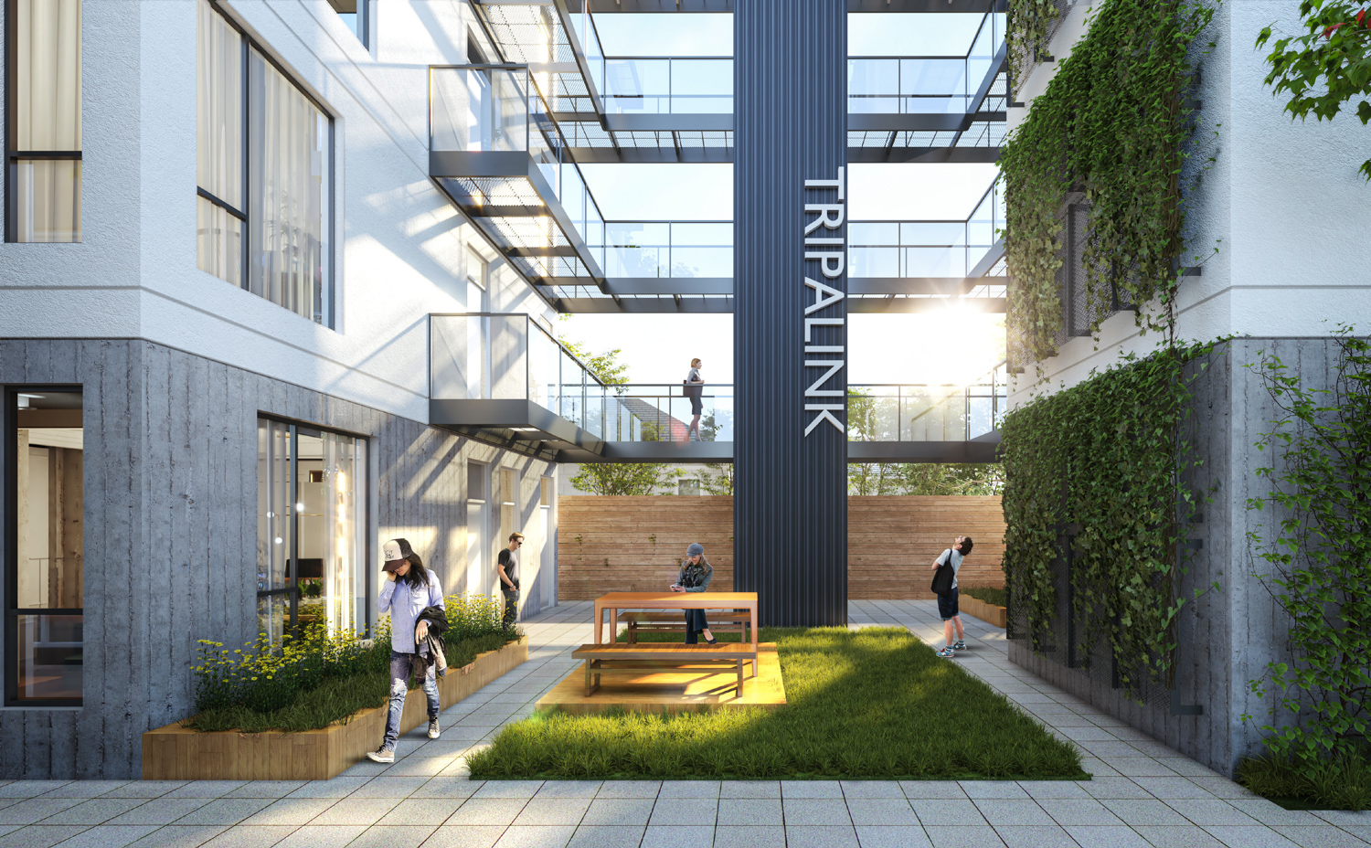 2018 Blake Street central courtyard, rendering by Fifth Arch
