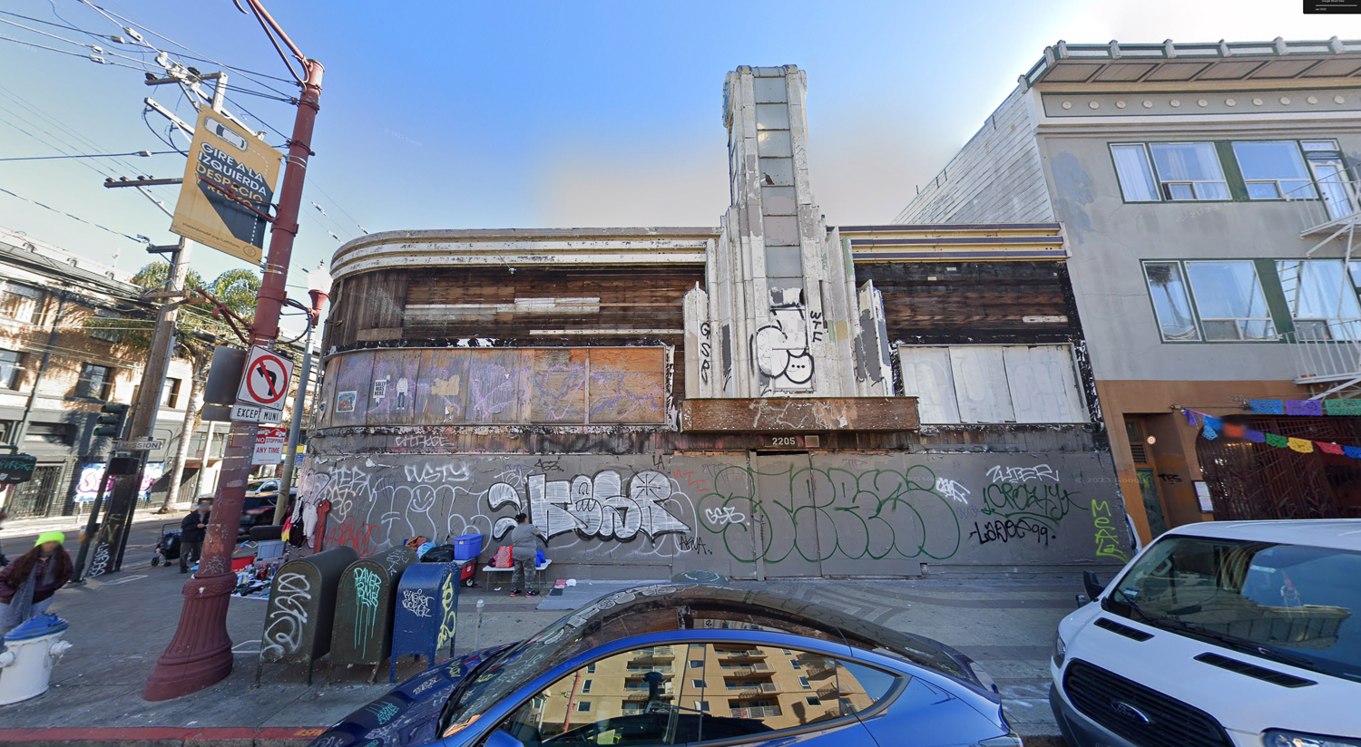 2205 Mission Street existing condition, image via Google Street View